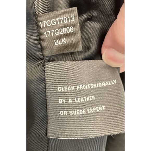 Kenneth Cole Soft Leather Knee Length M Coat Trench Goth Whimsigoth Vamp Career - Picture 10 of 16